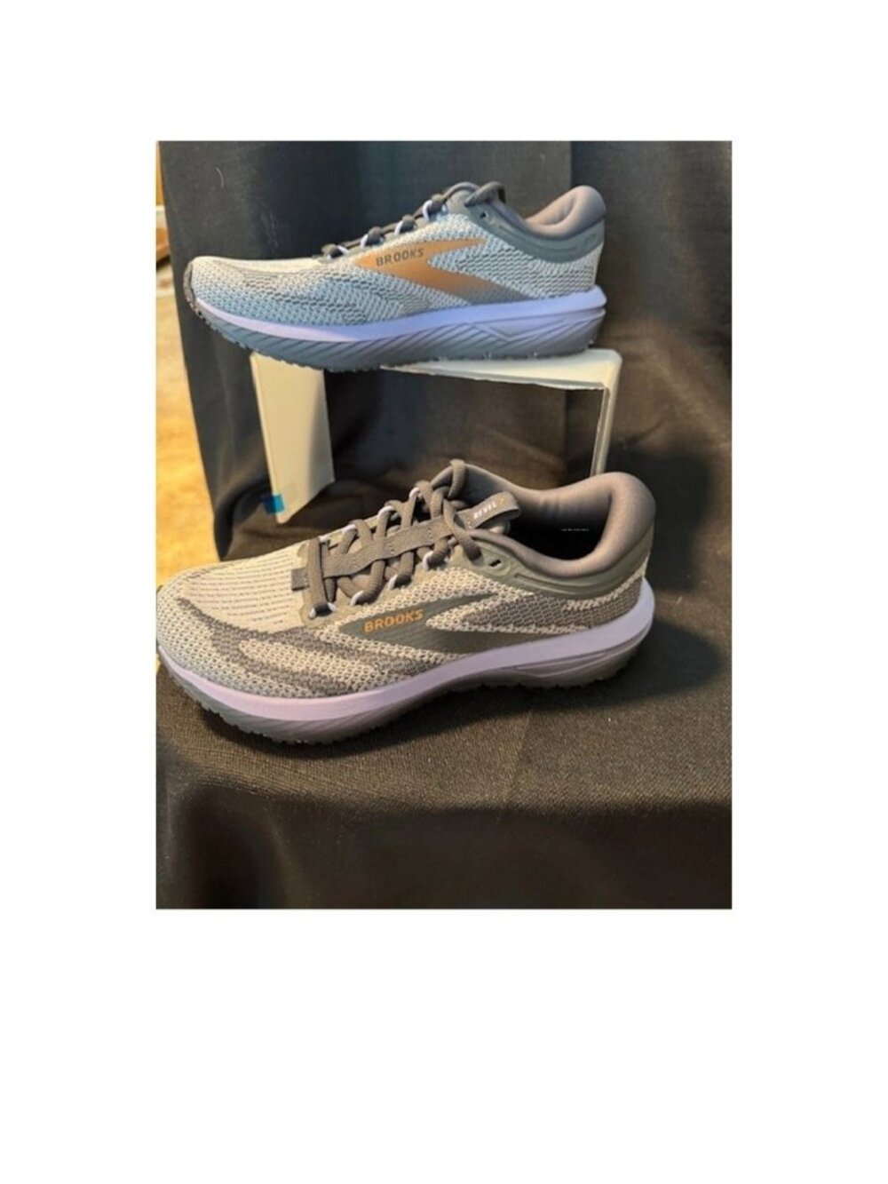 NWB Brooks Revel 7 Women's Running Shoes - Lavender/Ebony/Alloy - Size 6.5